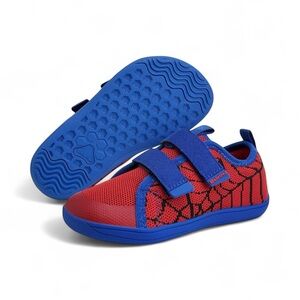 Red and Blue spider webbing.                         Kids Sneakers